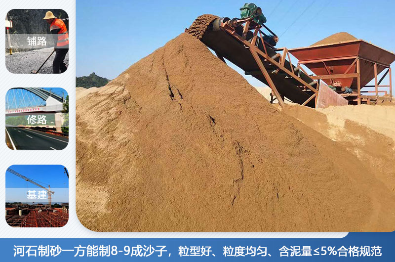 河石制砂一方能制幾成？河石制砂機設備有哪些？